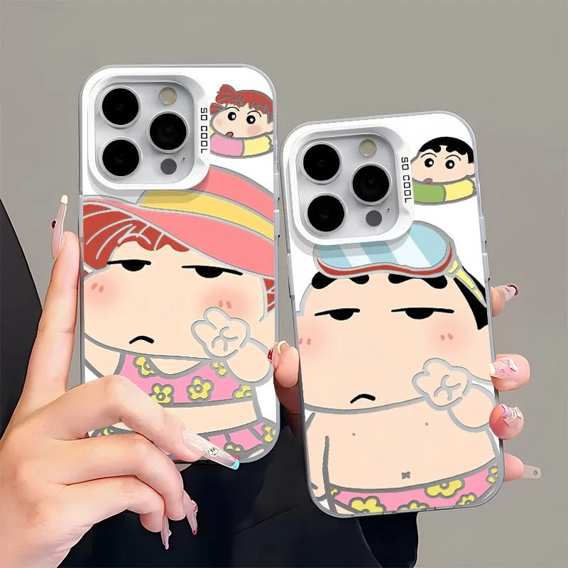 奥菲顿蜡笔小新妮妮适用iphone16元气手机壳华为vivo小米15oppo套