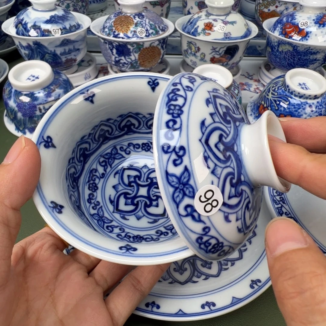 陶瓷景德镇纯手工纯手绘茶具木木98