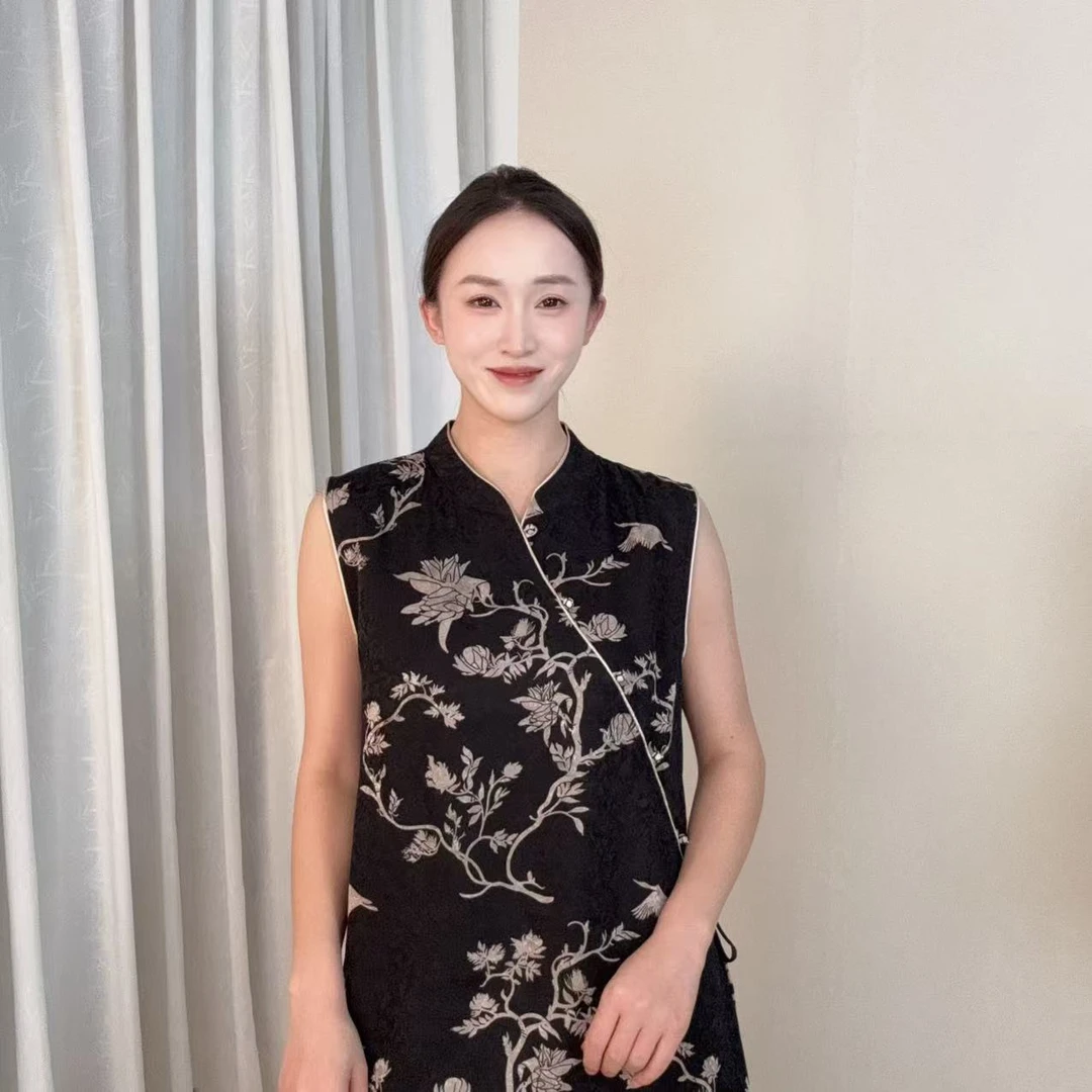 【折桂】2025香云纱夏新款国风新中式中长款小衫BQ