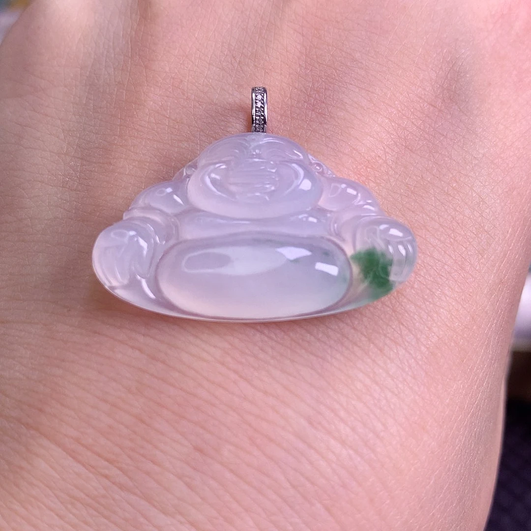 颈饰18K金镶嵌翡翠翡翠