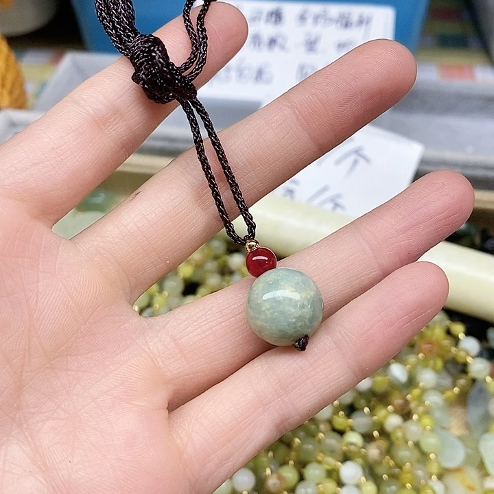 蛇纹石玉合金颈饰45