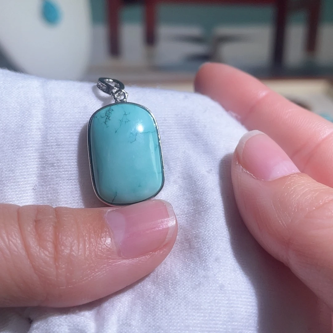 绿松石配饰银S925镶嵌美**生