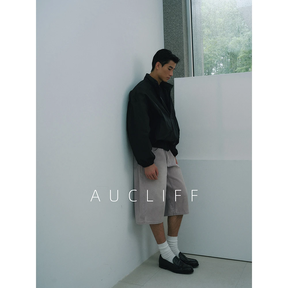 AUCLIFF：廓形黑色防晒外套/松弛感/new cut剪裁C816