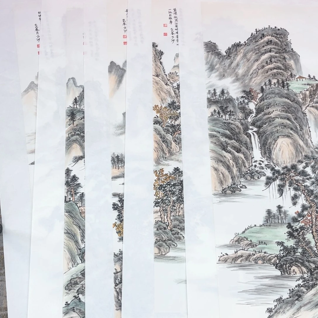 八***海国画孔万宝三尺正冯