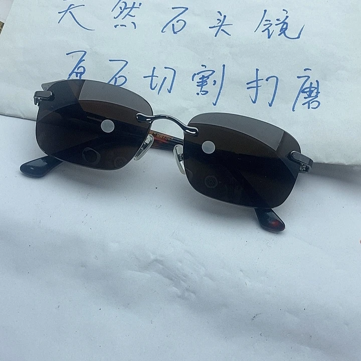 水晶眼镜未镶嵌无框眼镜