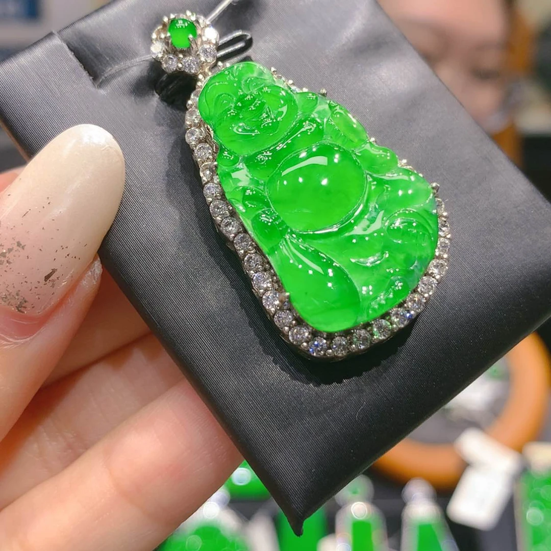 【闪购商品】颈饰银S925镶嵌翡翠5柒姐