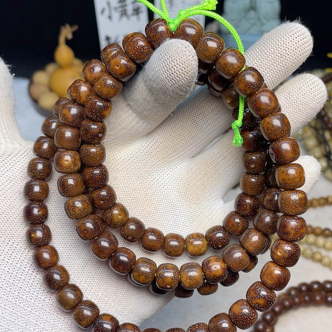 我***鬼星月菩提吊坠10×9尺寸，陈籽虎皮，带备籽