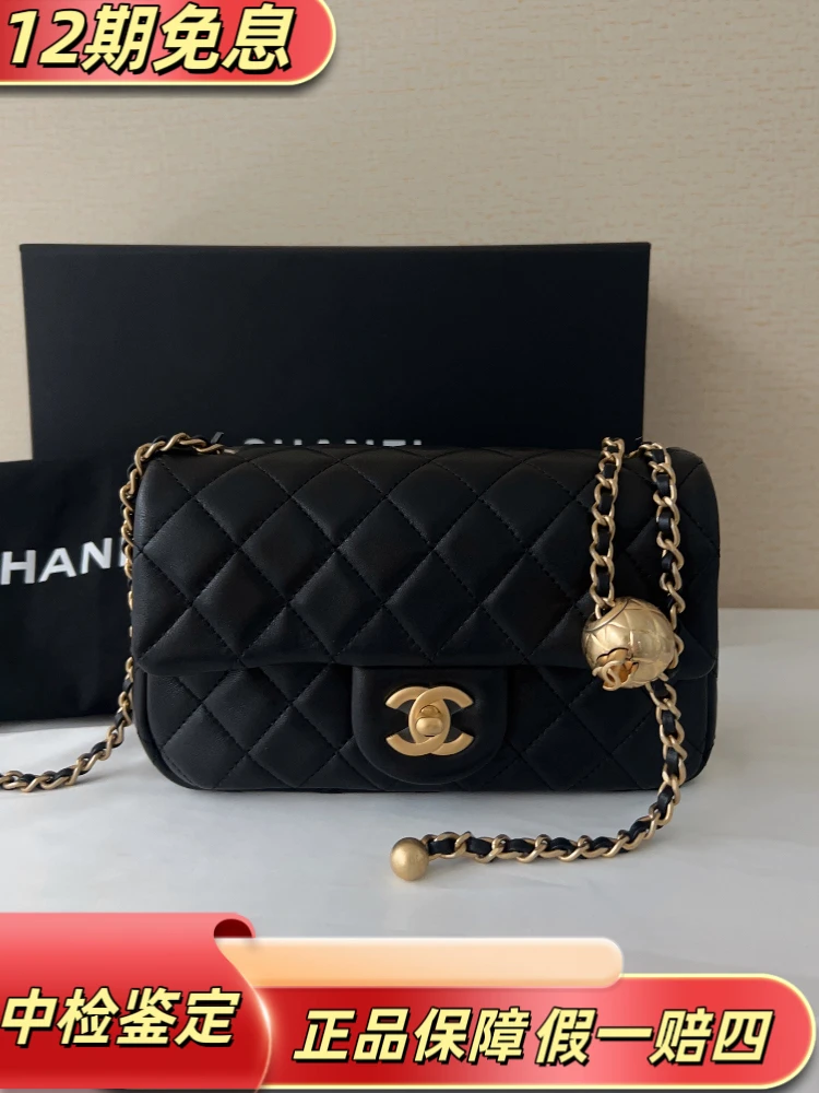 全新未使用 Chanel/香奈儿 全新未使用金球斜挎包芯片款20*13*7cm