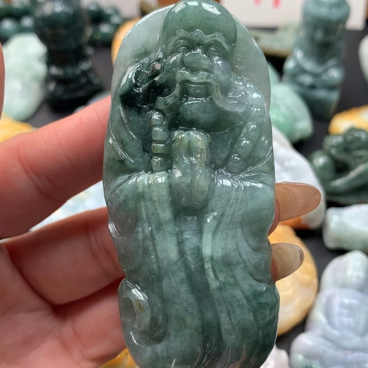 翡翠未镶嵌颈饰保真天然A货翡翠