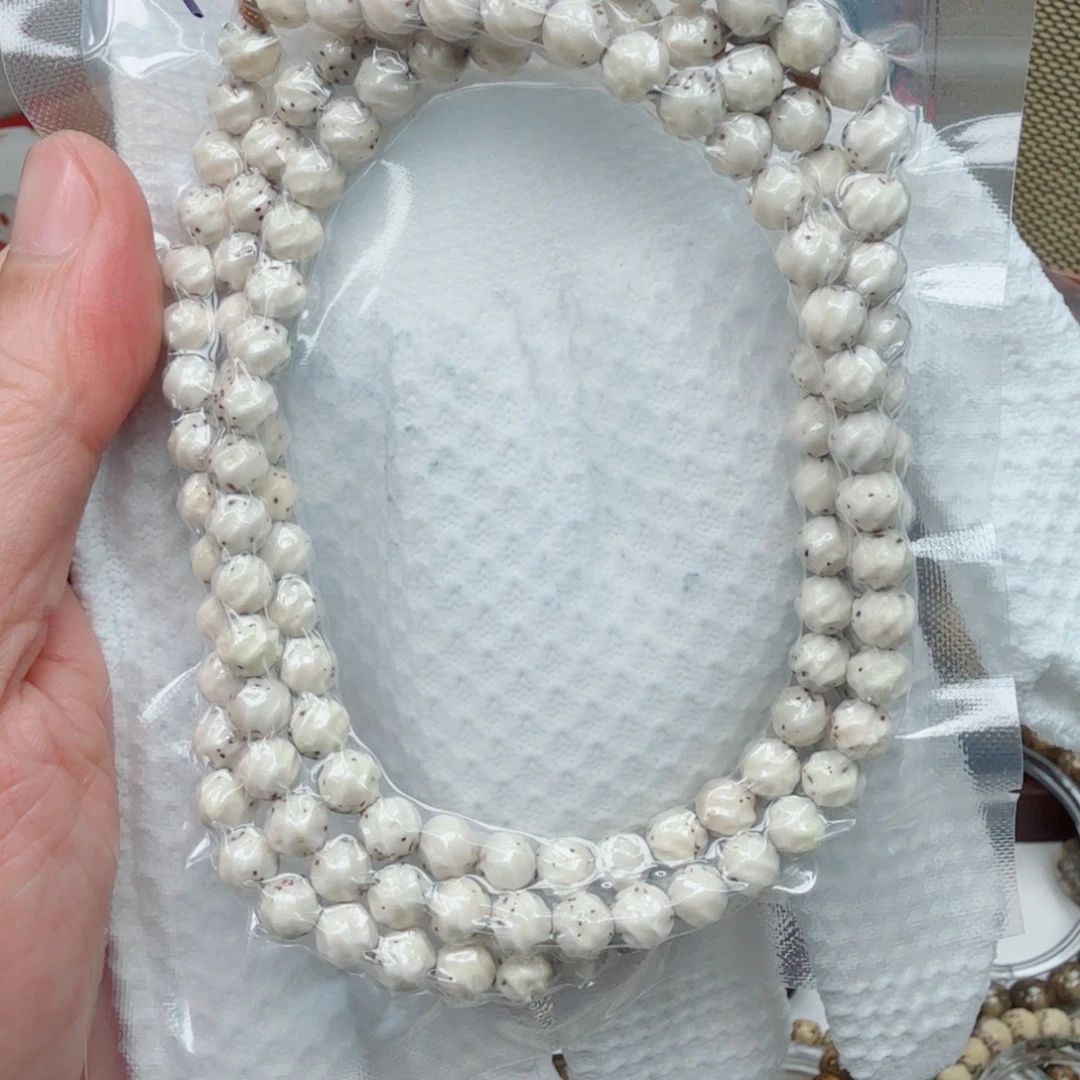 星月菩提手串通体留白月朗星稀精工无相108-7mm