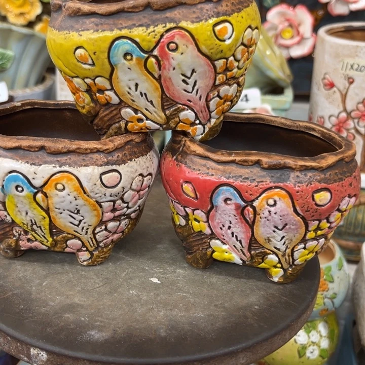 紫砂花盆粗陶材质多肉花盆