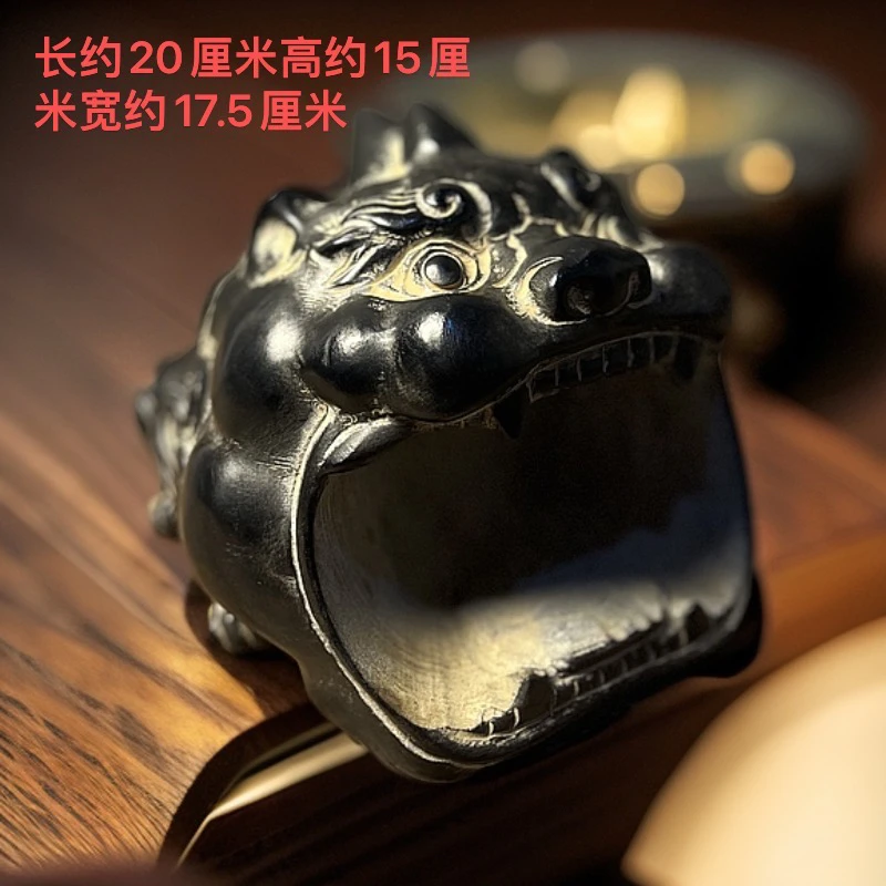 天然青石雕刻金蟾桌面装饰石雕摆件家居招财摆设玄关造景中式复古