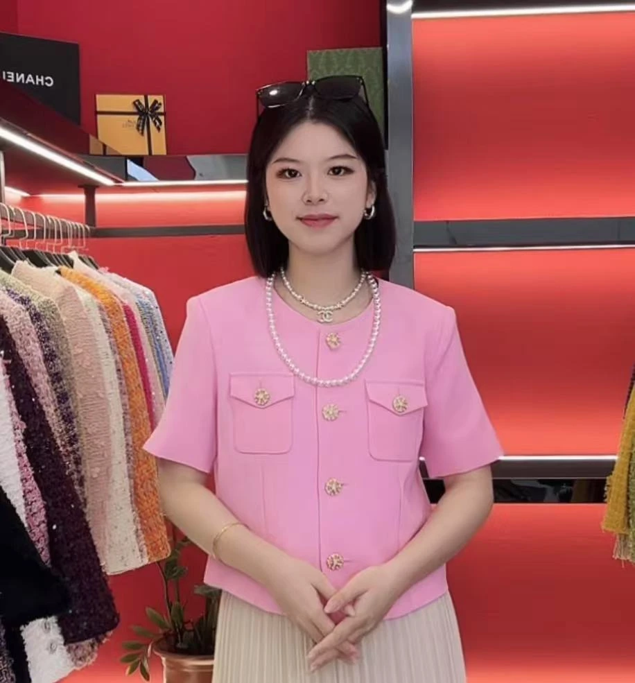 MSSY美舒尚衣，夏季短款醋酸小香风外套气质时尚百搭女装短袖