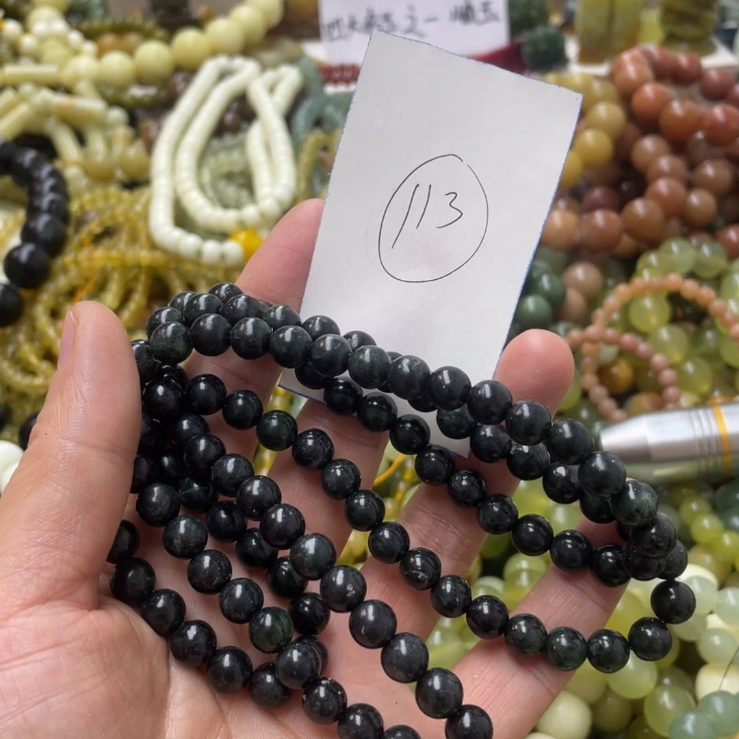 蛇纹石玉手链未镶嵌