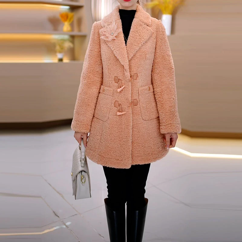 2025冬新款A3743冬季保暖时尚中长款宽松型女洋气秋冬修身外套