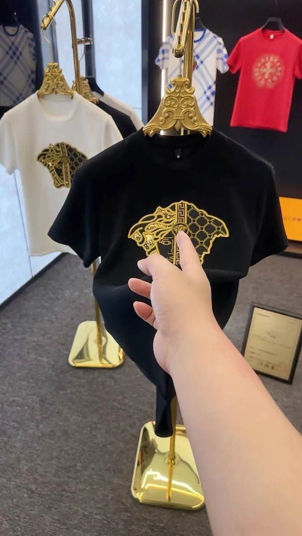 LZM-秋季新款加厚男士时尚休闲潮流半袖圆领个性百搭