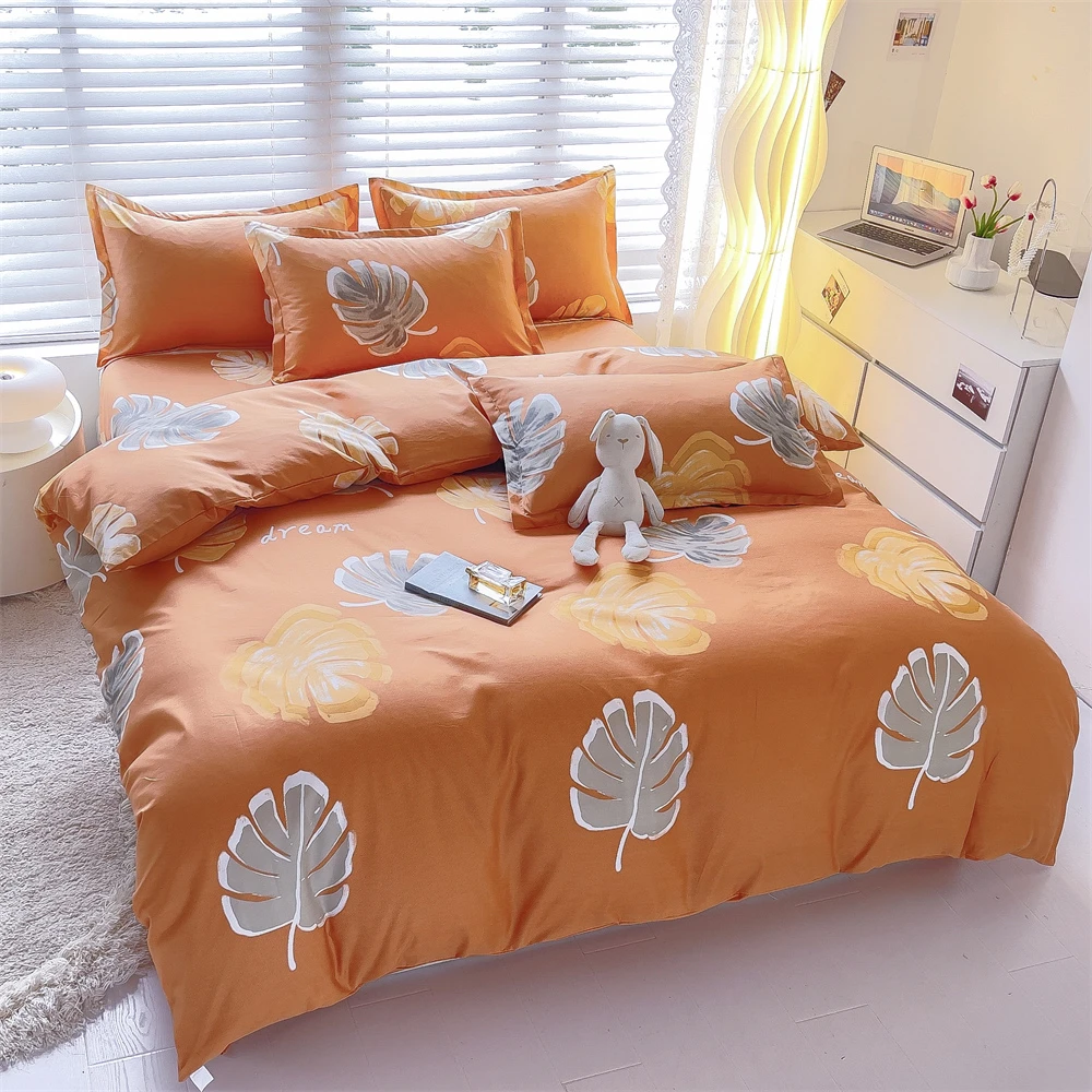 磨毛四季通用简约被套单被亲肤非棉被套