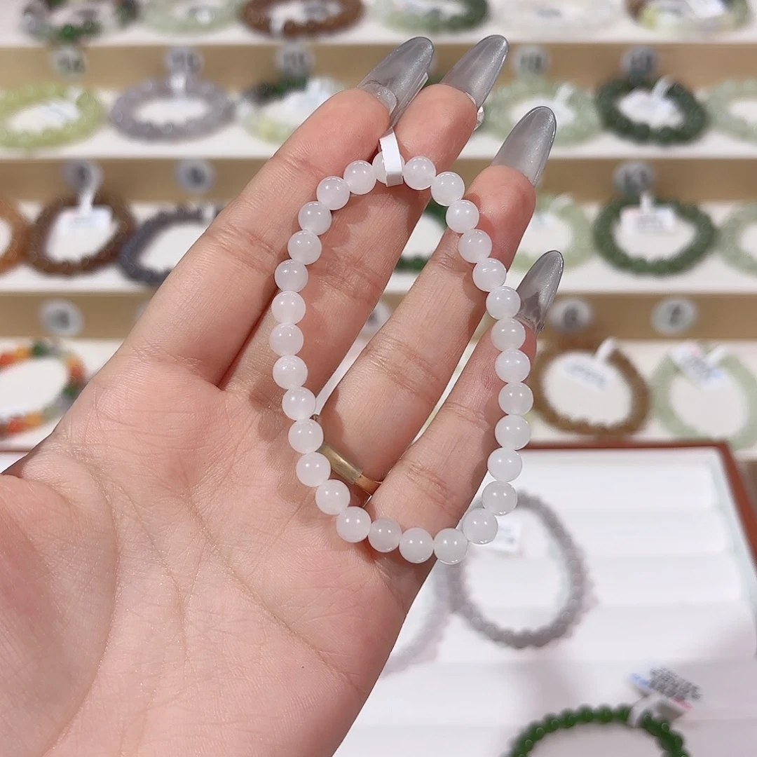 和田玉手链未镶嵌萱*y