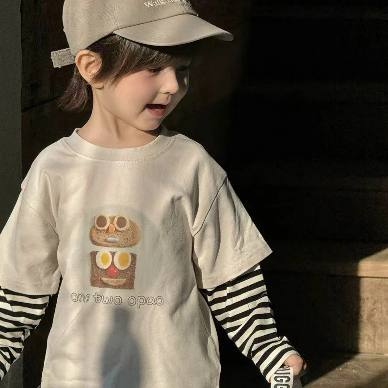 郝叔童品秋季上新限定儿童2025高货潮牌洋气时尚百搭长袖T恤31482
