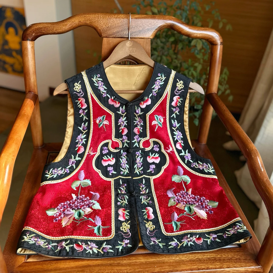 喜上眉梢  芳华设计新中式重工刺绣马甲国风百搭款马甲FH-A0171