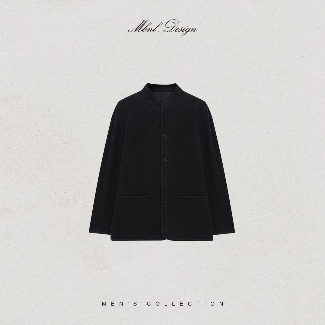 MBNL-F「Sonnet」秦磊男装羊毛定织哑光纹理双面穿夹克LL-WWT0161