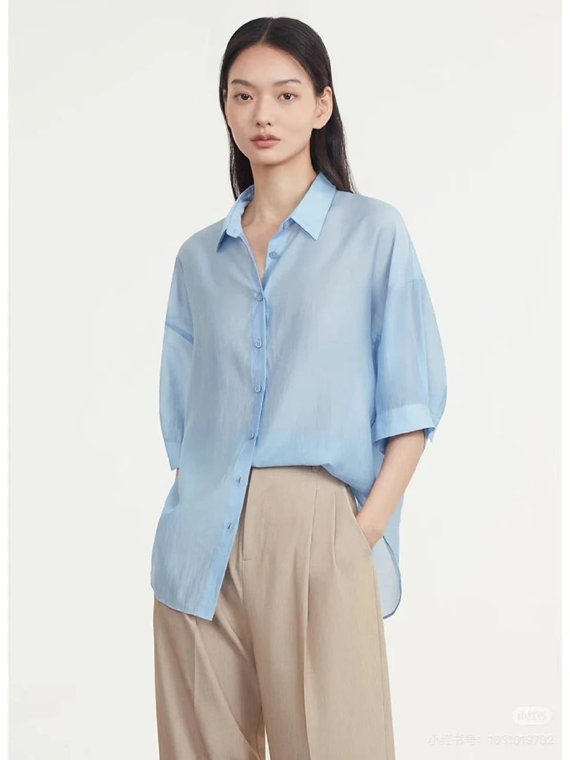 夏季新款显瘦设计感小个子防晒衬衫短裤女休闲两件套TZ1722