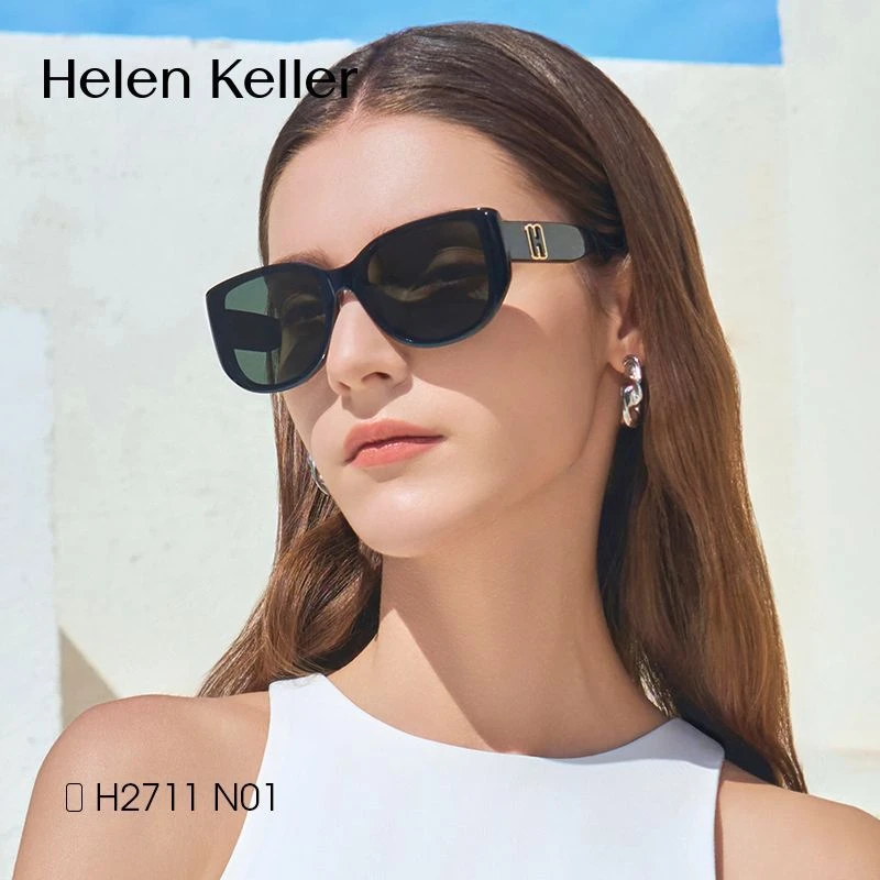 海伦凯勒太阳镜女潮流猫眼墨镜防紫外线H2711