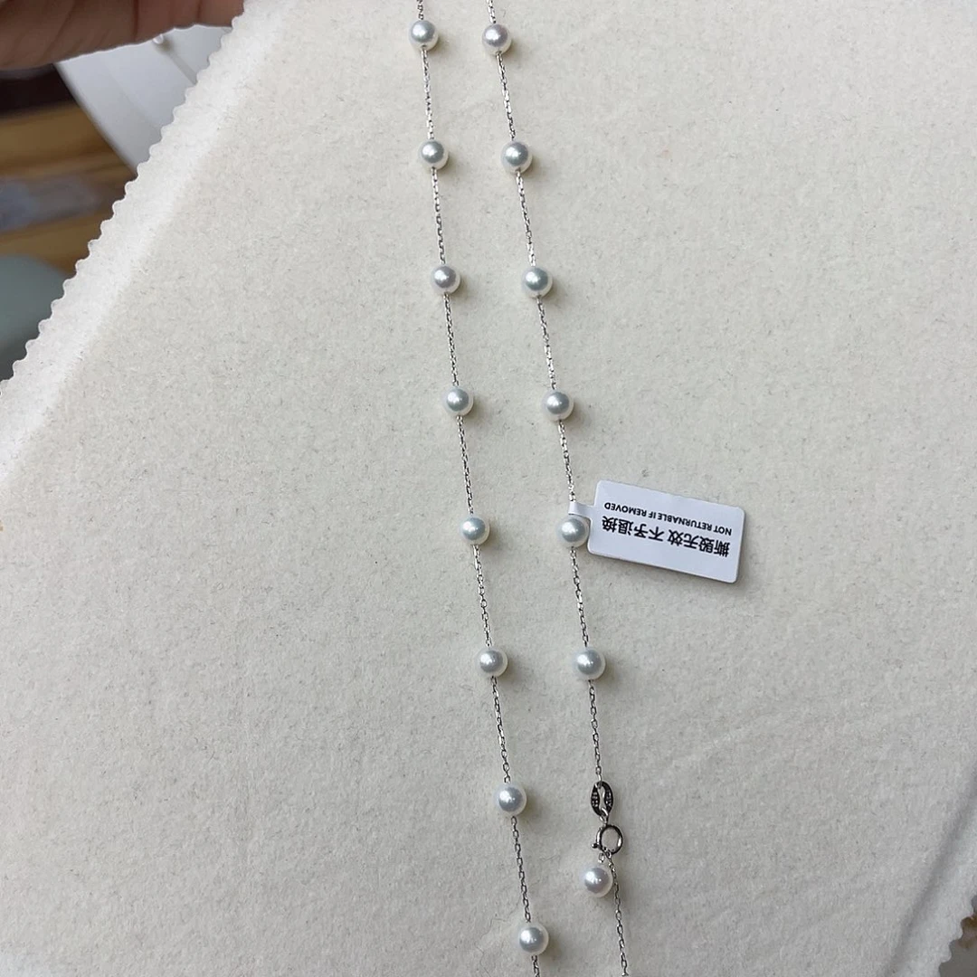 银S925镶嵌淡水珍珠颈饰