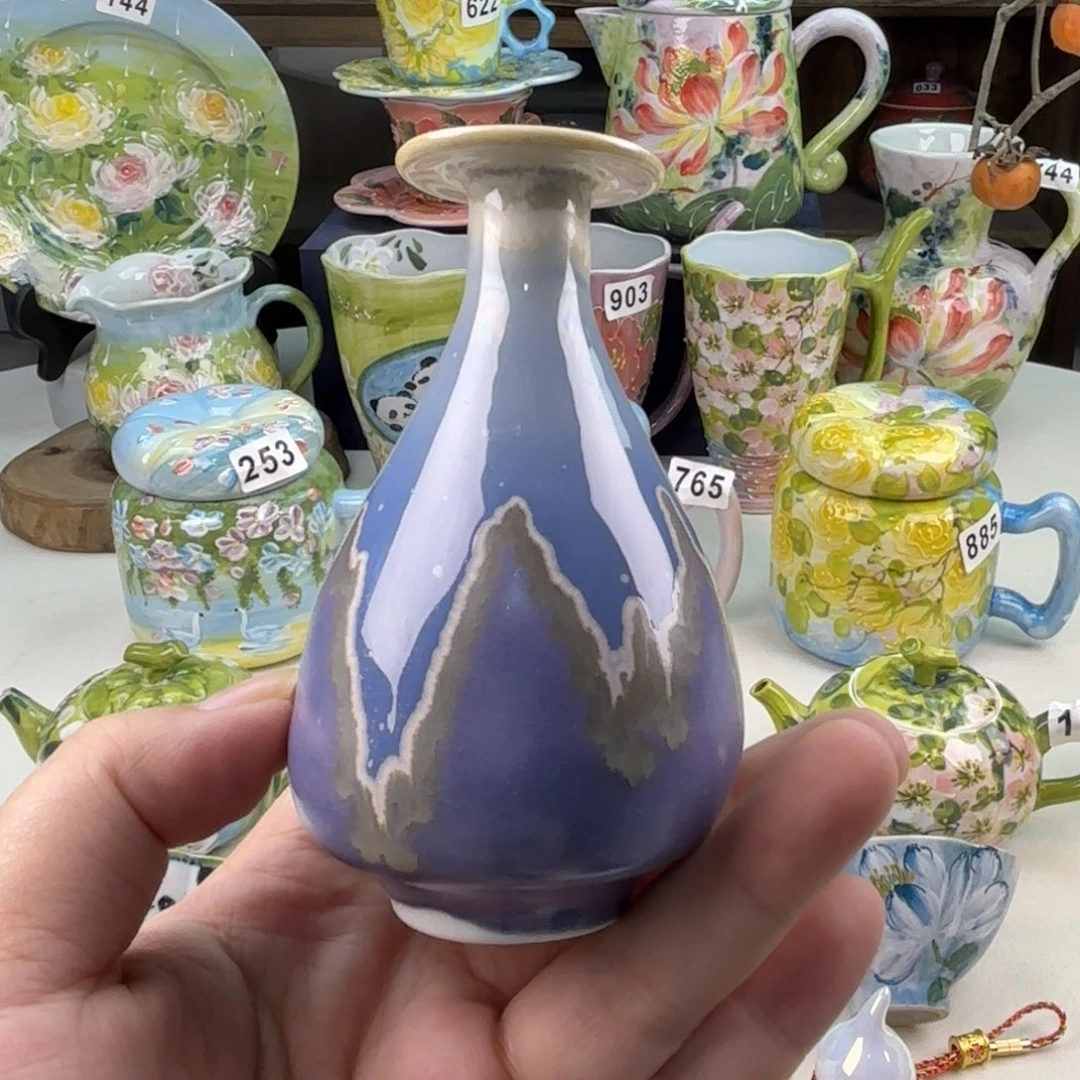 景德镇手绘高温釉下彩陶瓷茶具