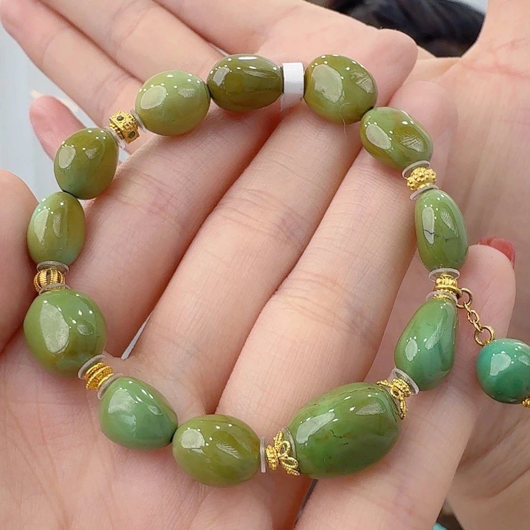 绿松石18K金镶嵌珠宝奇石