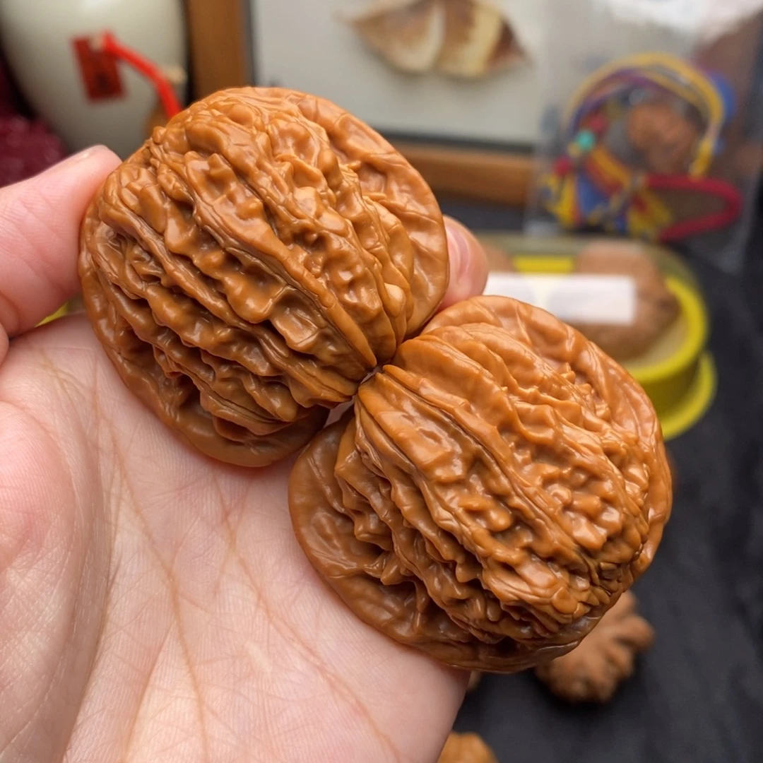 再***人把件文玩核桃44四座楼