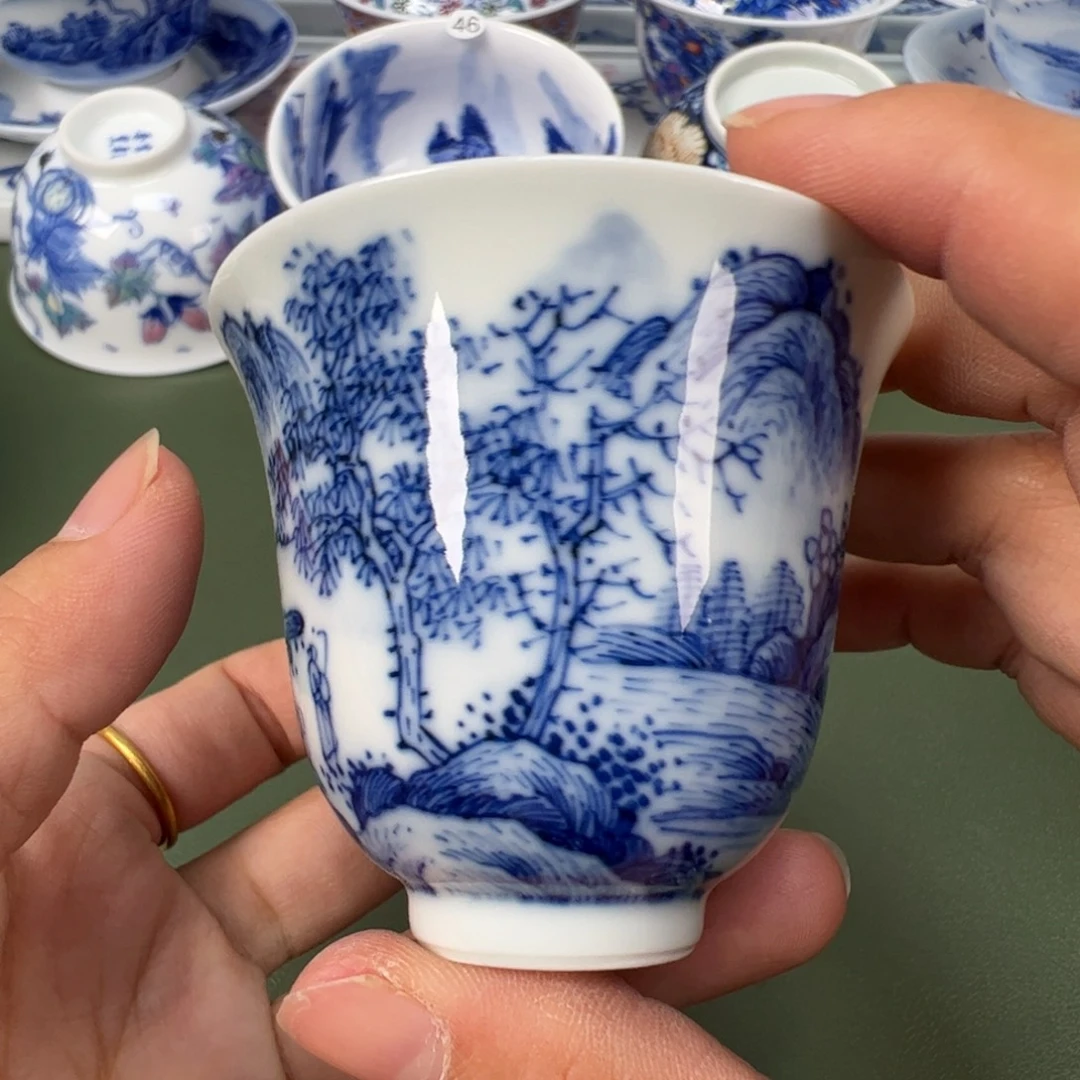 陶瓷景德镇纯手工纯手绘茶具木木54