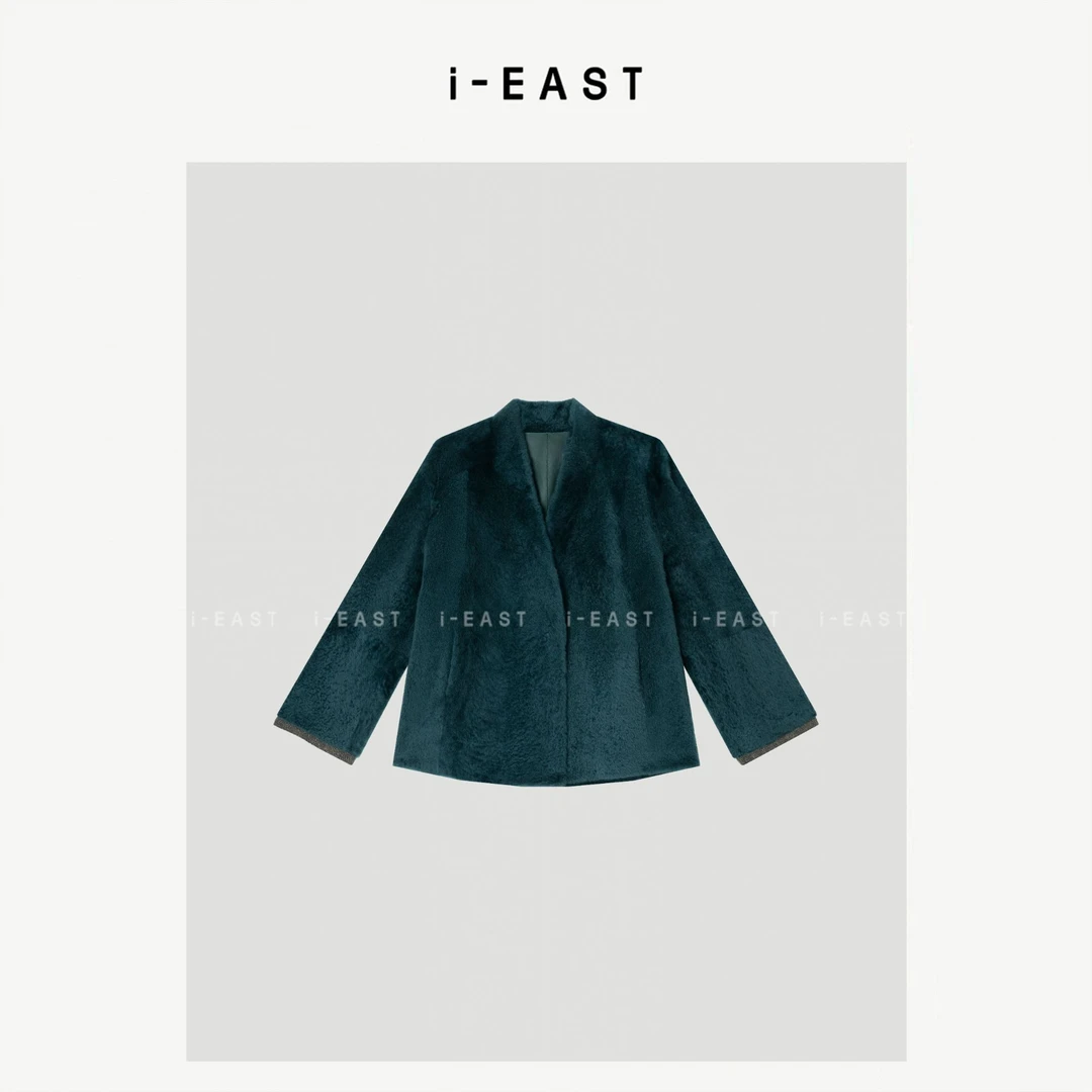 i-EAST 卢浮宫外套~秋冬贵妇毛茸茸高级外套-5D PC2889
