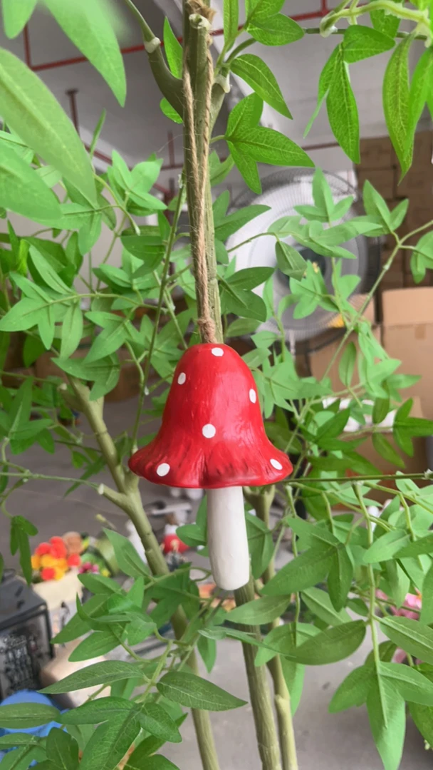 陶瓷蘑菇风铃摆件