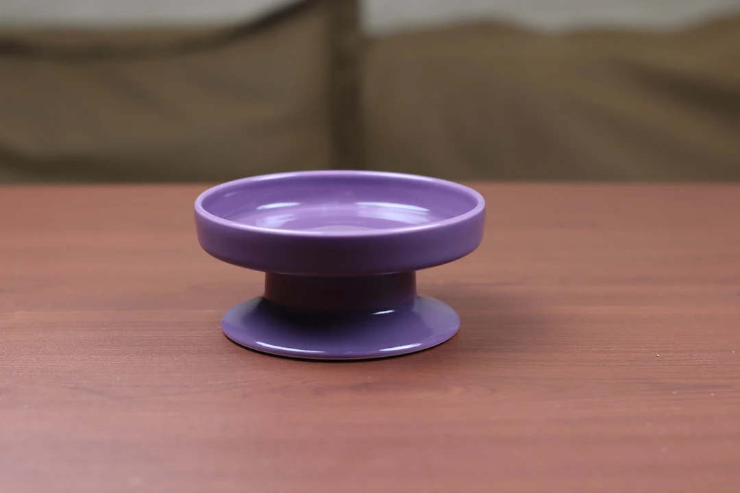 【旭盏文化】高脚壶承（茄皮紫）