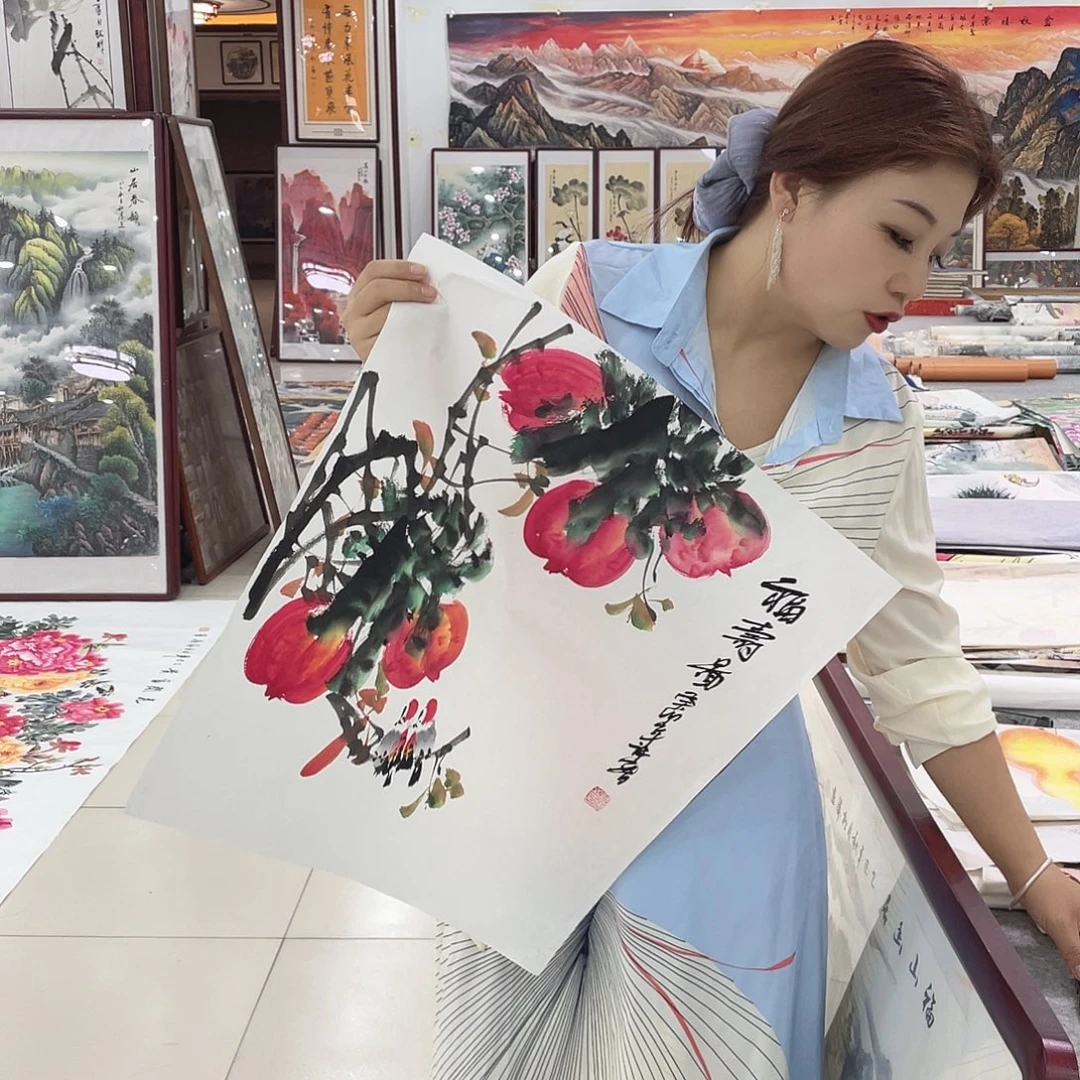 国画纯手绘山水花鸟