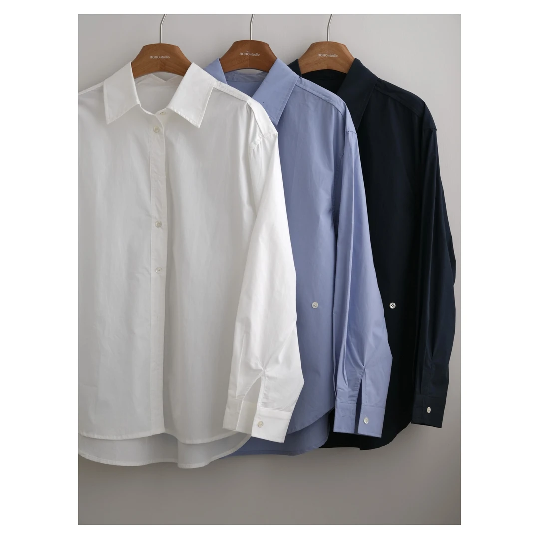 宽松设计感开叉长袖洋气衬衣衬衫