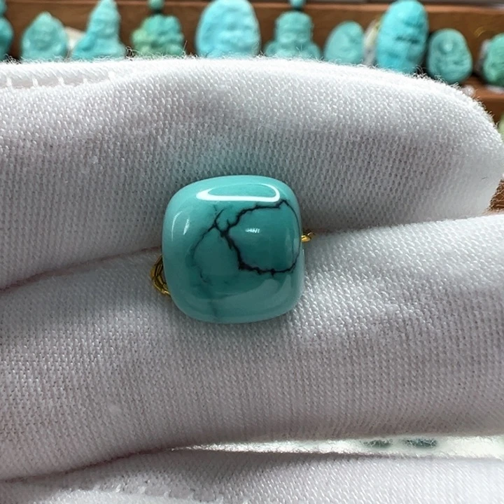 绿松石未镶嵌老型珠11.4mm