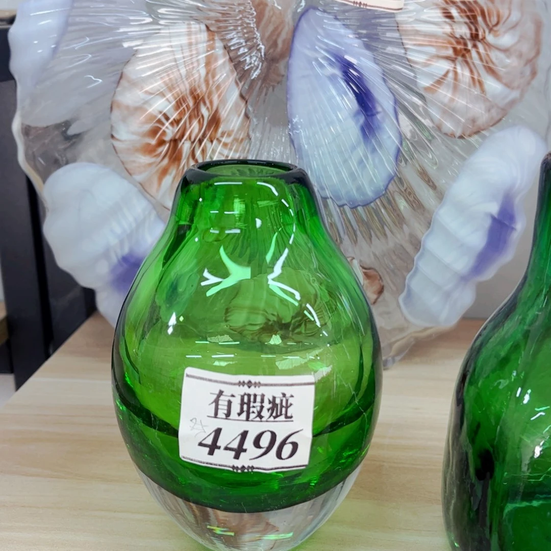 琉璃4496 微瑕高14 花瓶家悦美居