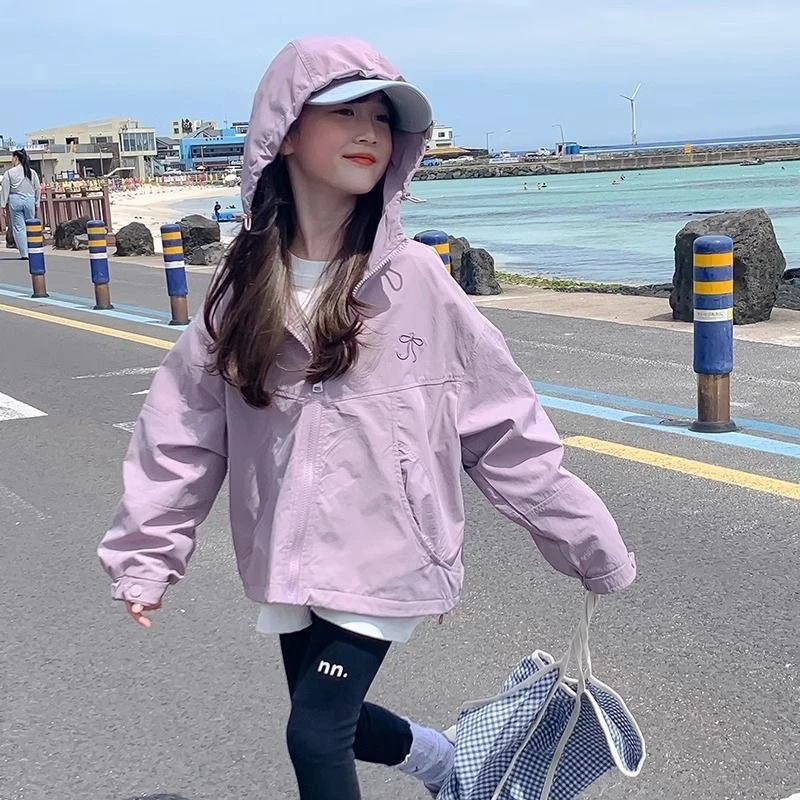 女童外套秋装春秋款2025新款秋季爆款洋气中大童女孩上衣冲锋衣