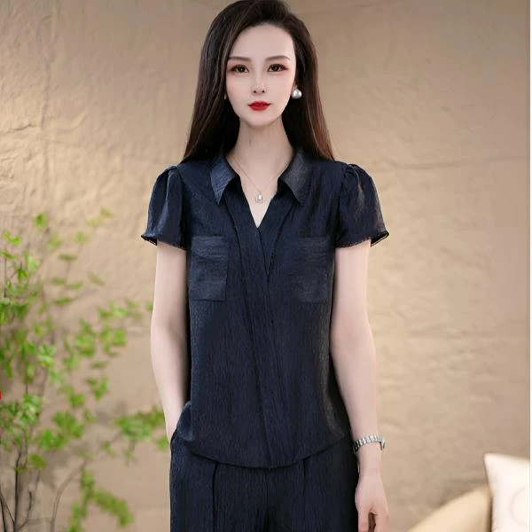 时尚优雅高级洋气精致大方气质显白修身显瘦减龄两件套套装M-4XL