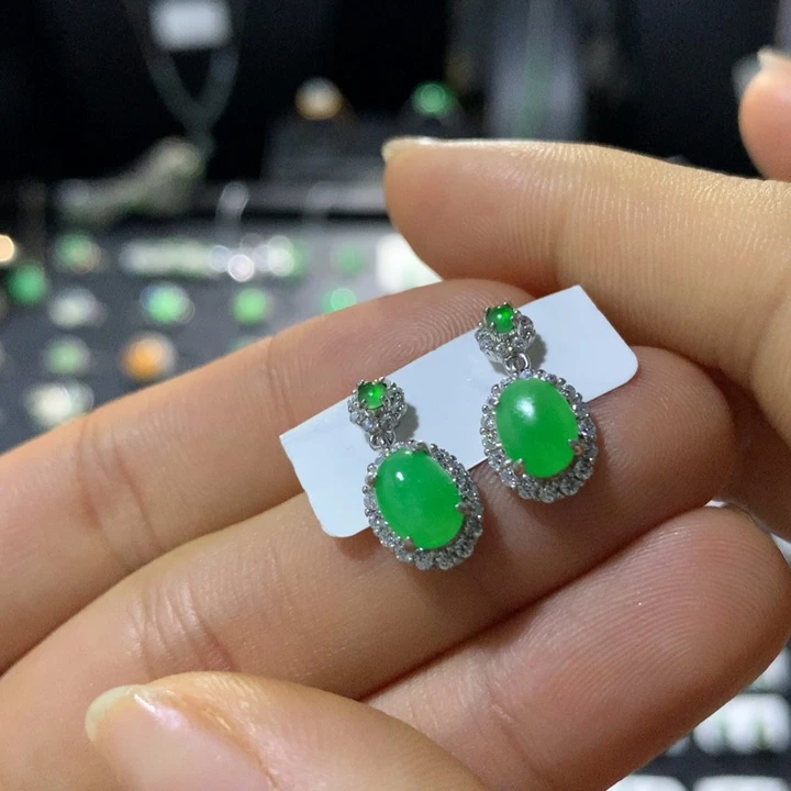 翡翠银S925镶嵌戒指