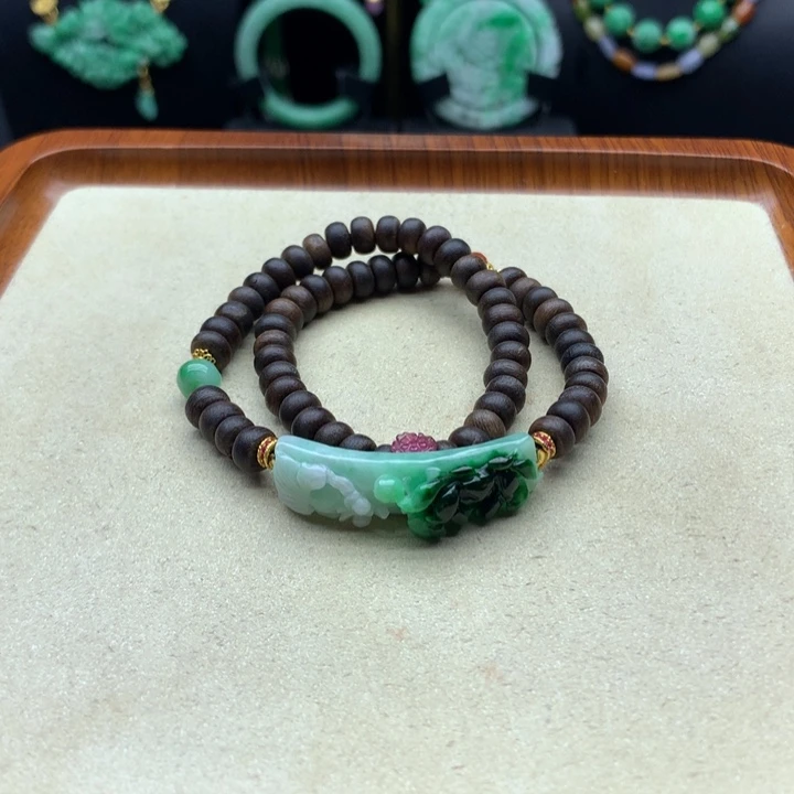 翡翠未镶嵌手链翡翠手牌