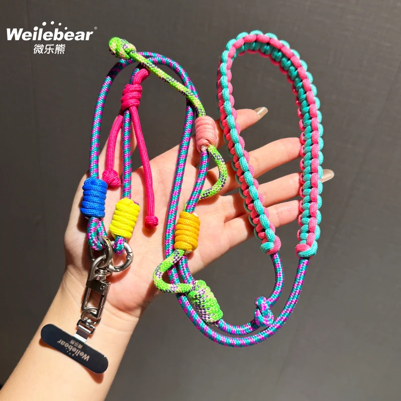 原创手工编织手机挂绳斜挎可背带可调节多巴胺相机防盗高端挂脖绳