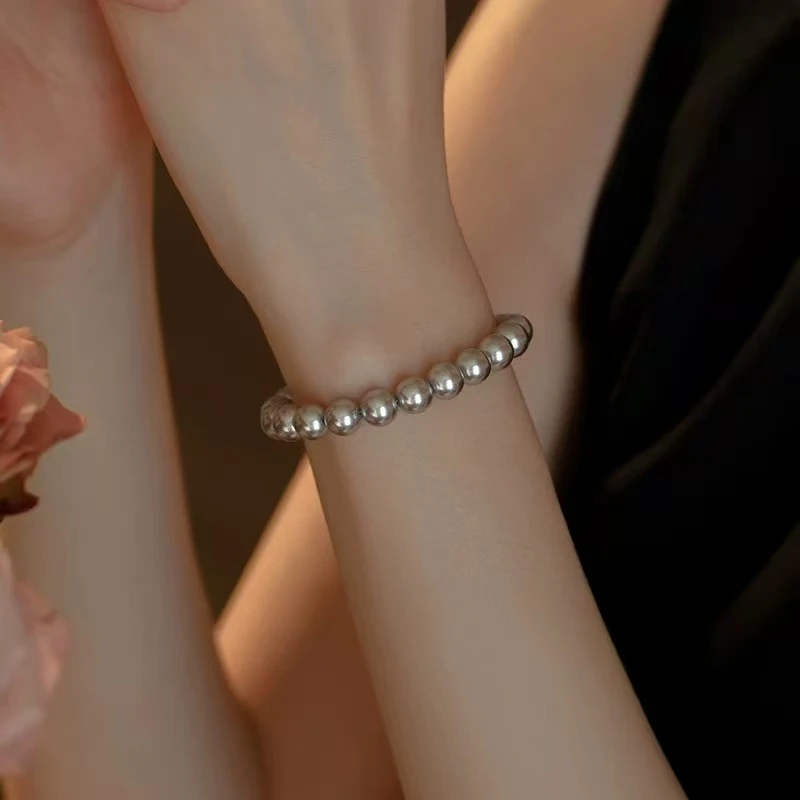 合金仿珍珠手链 时髦百搭简约经典轻奢风合金手链