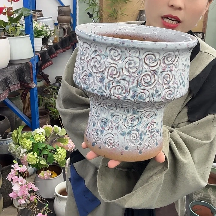 20×21 -粗陶花盆有孔-买买买