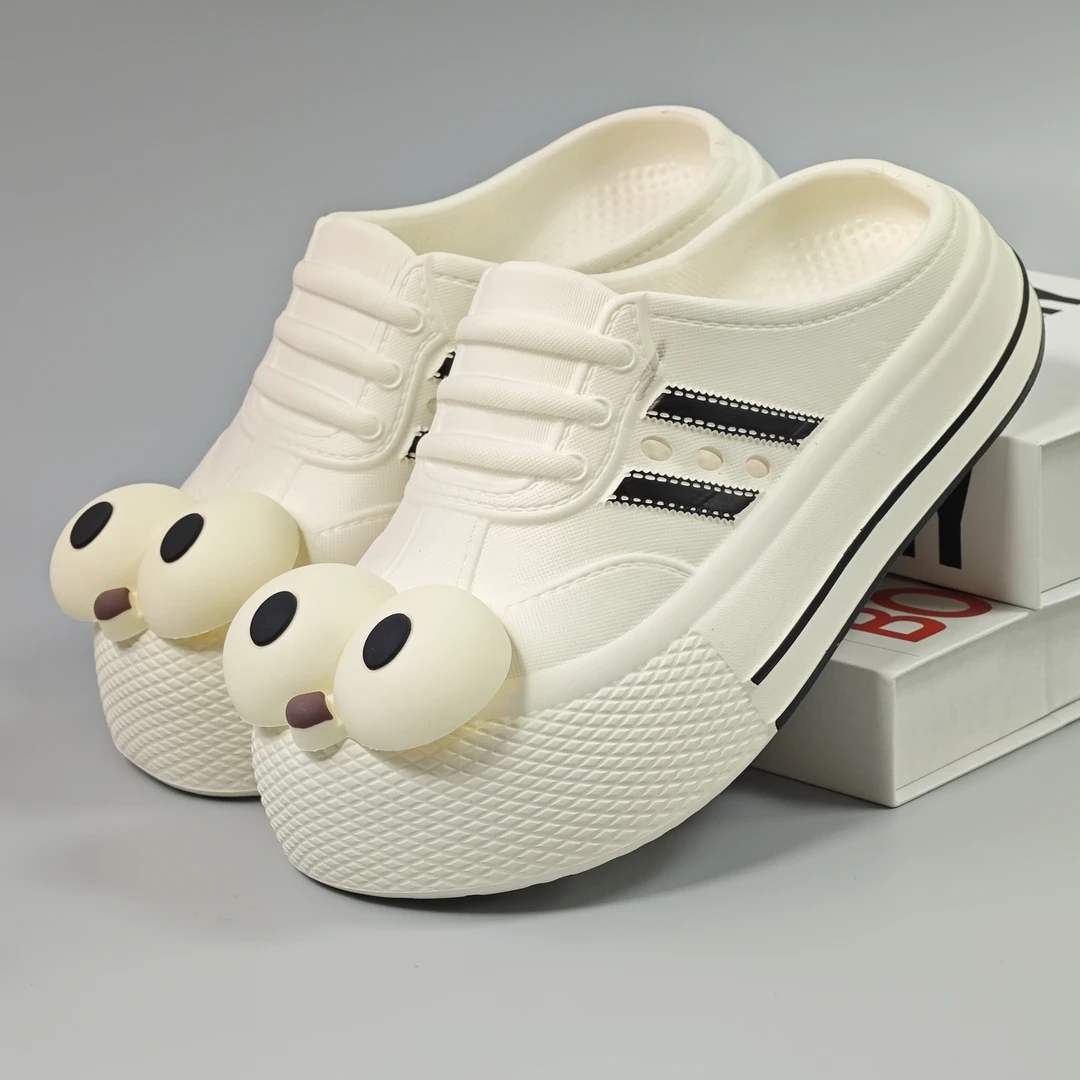 新款包头拖学生外穿厚底一脚蹬宿舍防滑凉拖时尚单鞋休闲沙滩鞋