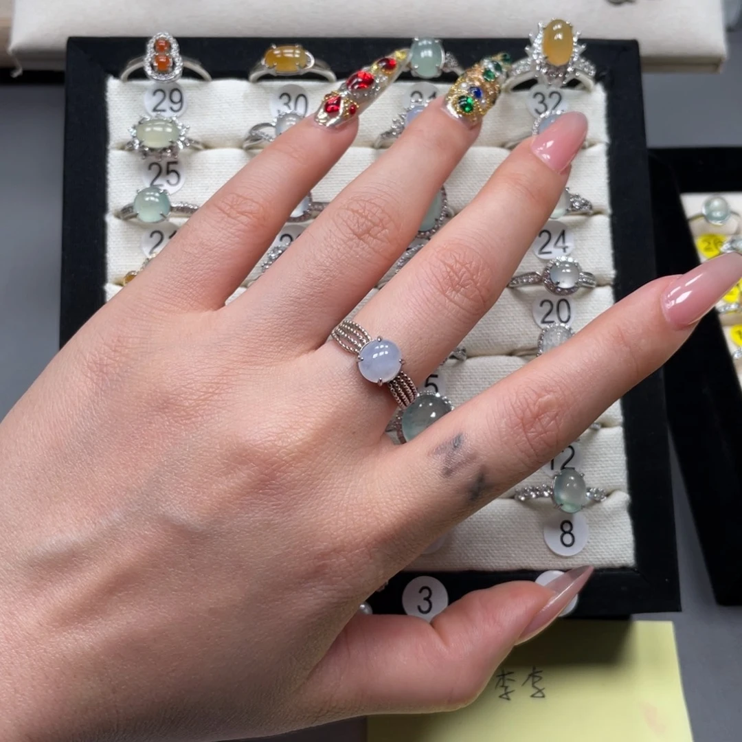 翡翠银S925镶嵌戒指999993522