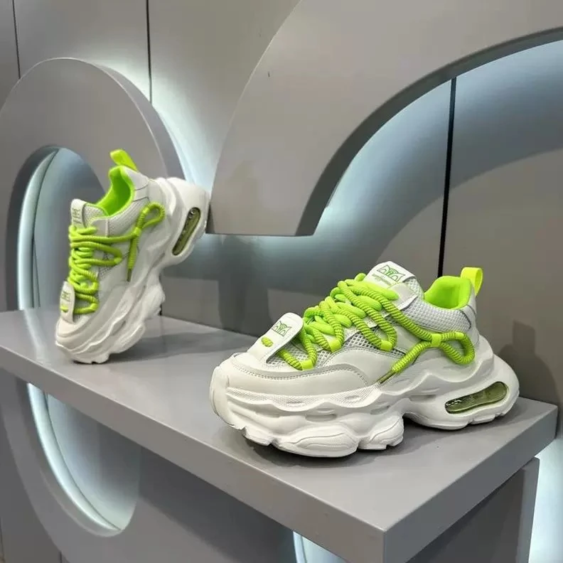 2025春季新款厚底增高老爹鞋男百搭休闲运动气垫男鞋