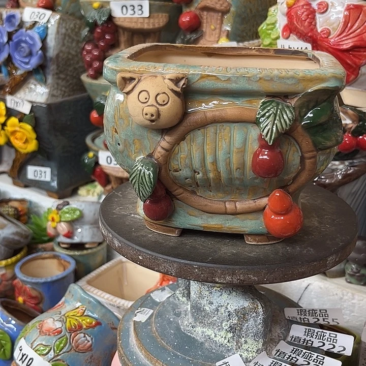粗陶材质多肉花盆